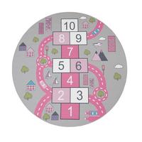 KINDERTEPPICH Pink Ø 200 cm - Pink, Kunststoff (200/200cm) - TT Home