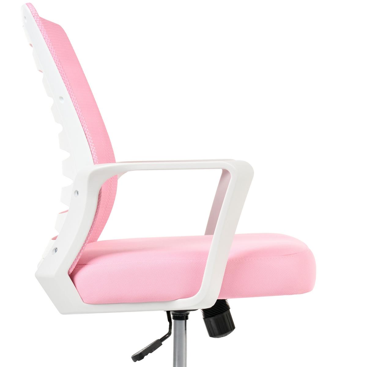 BÜROSTUHL Rosa Radiant - Pink, Textil (58/88/58cm) - Beliani
