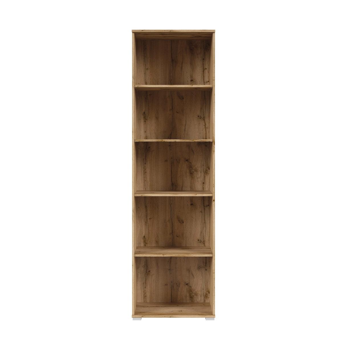 BÜCHERREGAL Selma Weiß und Holz - Weiß, Holzwerkstoff (56/195/41cm) - Petits-meubles