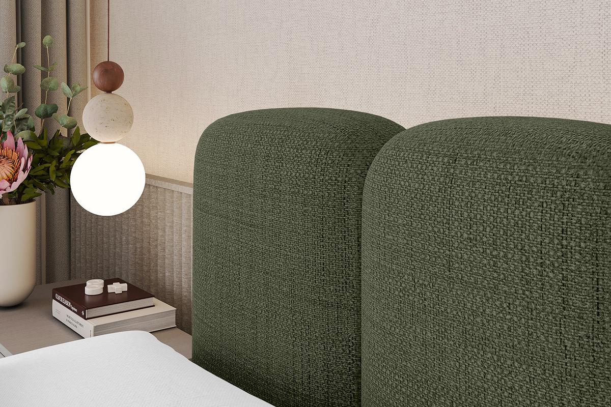 BOXBETT mit Matratze H3|H4 - NINA KING - 180x200 cm - Grün - Grün, Holzwerkstoff (180/200cm) - ALTDECOR