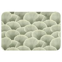 BADEMATTE Fächer - Blatt - Grün 60x40 cm - Pastellgrün, Textil (60/40cm) - OnlyWow
