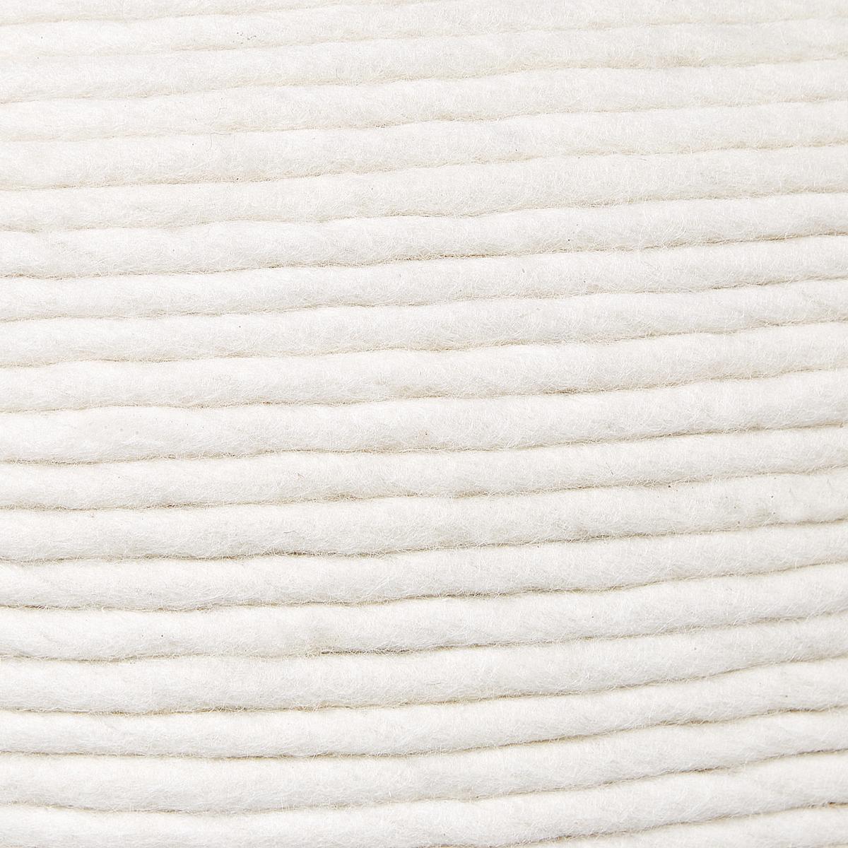 POUF Weiß Takhabi - Weiß, Naturmaterialien (50/35/50cm) - Beliani