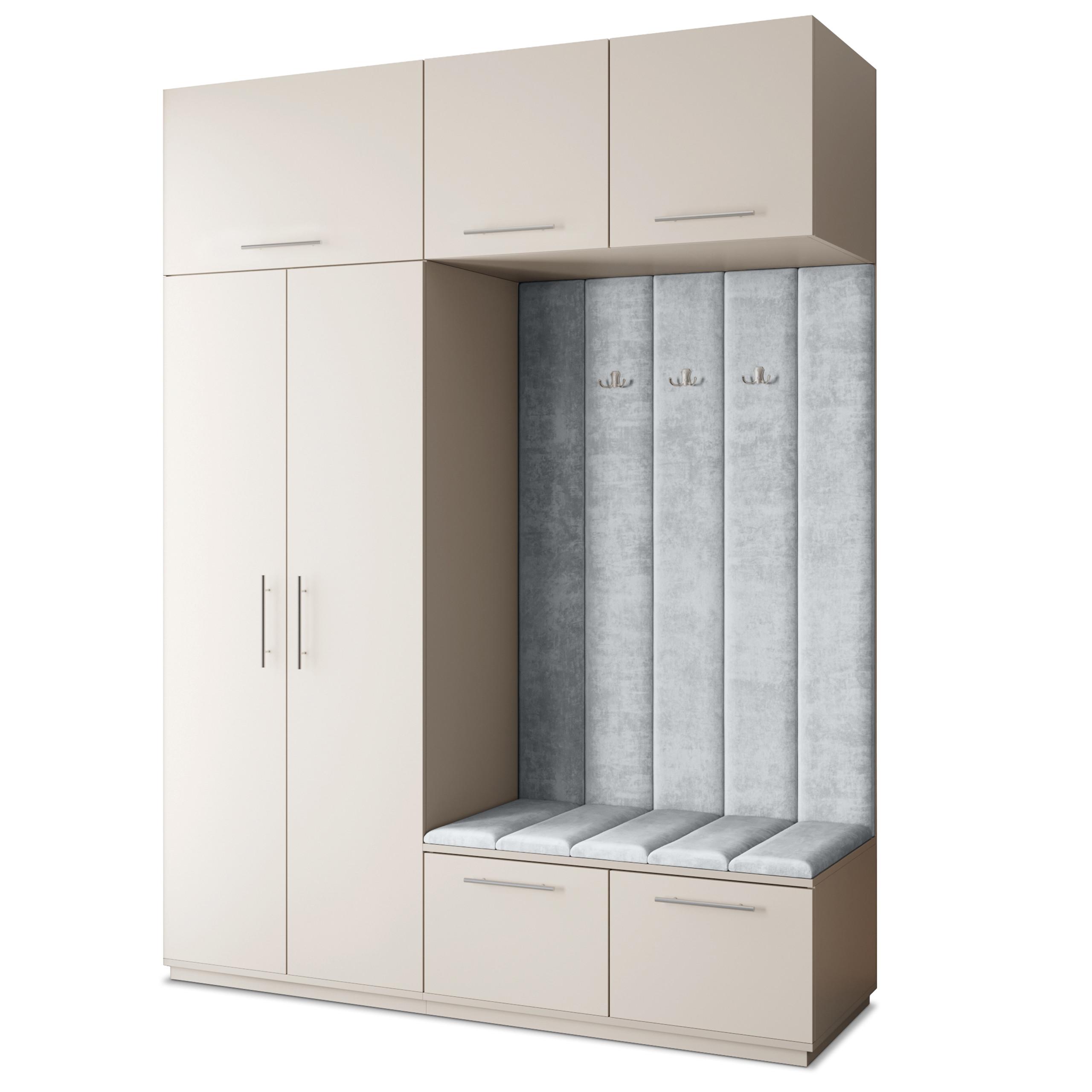 GARDEROBENSCHRANK REMA 180/240/60 cm Modern Kaschmir - Kaschmir/Hellgrau, Holzwerkstoff (180/240/60cm) - MASSENO