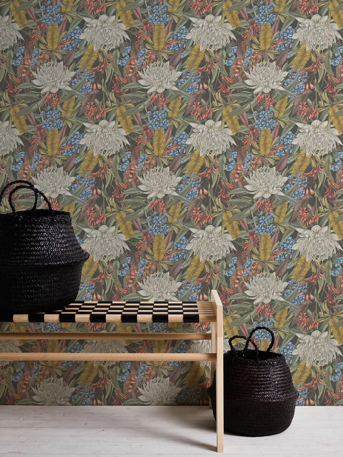 VLIESTAPETE Bunt 53/1005 cm - Schwarz, Textil (53/1cm) - KUNSTLOFT