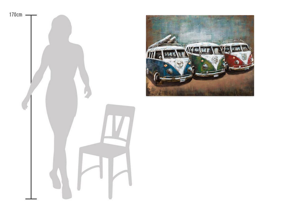 METALLBILD Braun 100/70 cm - Braun, Metall (6.2/70cm) - KUNSTLOFT