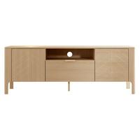 TV-LOWBOARD Malumi MM05 2D1SZ - Eichefarben/Goldfarben, Holzwerkstoff/Metall (160/58/41cm) - MIRJAN24