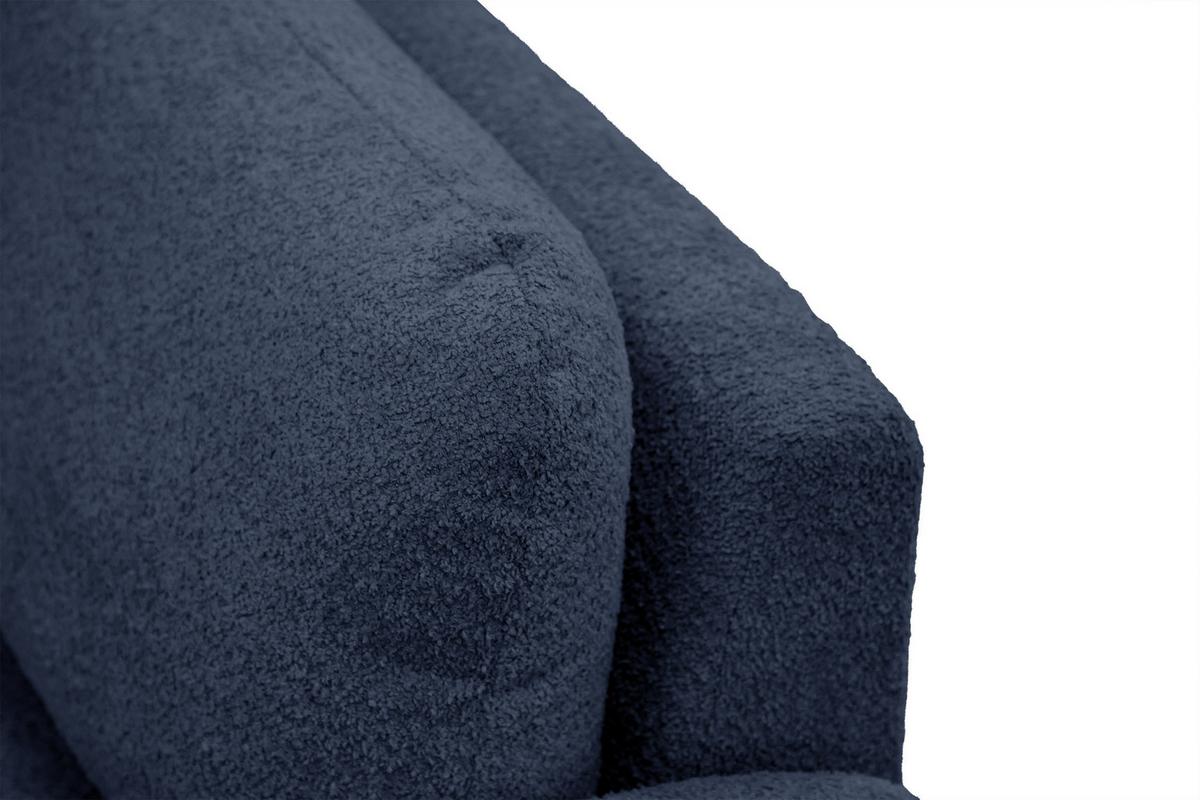 SOFA FEBE 2-Sitzer, marineblau - Blau/Schwarz, Holz/Textil (160/82/96cm) - Wozimo