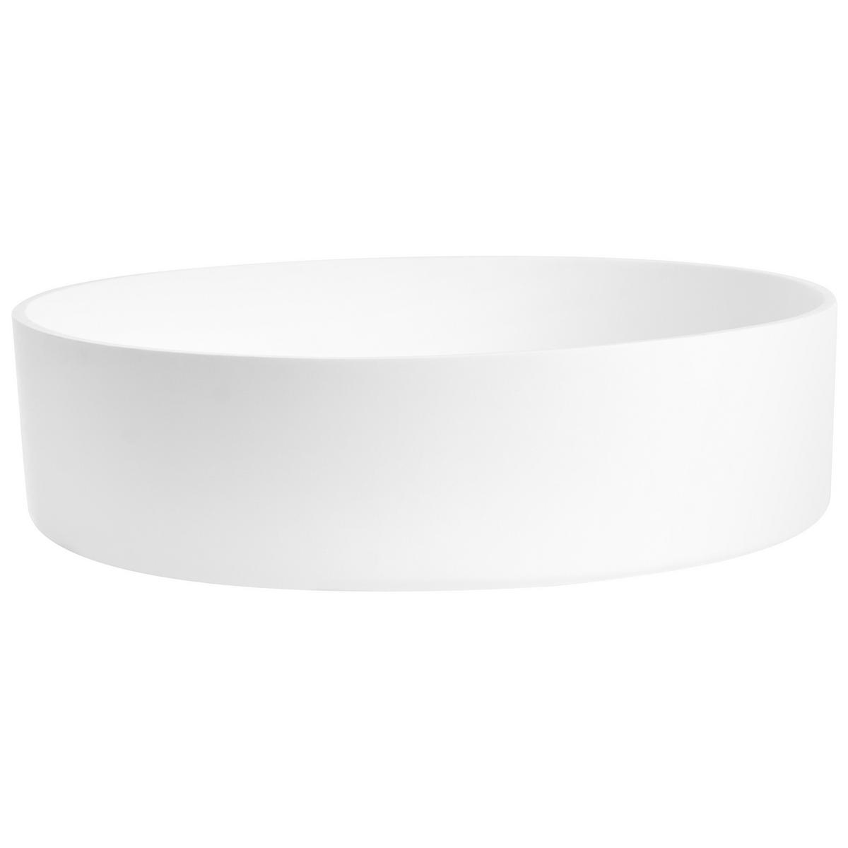 AUFSATZWASCHBECKEN Weiß 36 cm Salitral - Weiß, Kunststoff (36/10/36cm) - Beliani