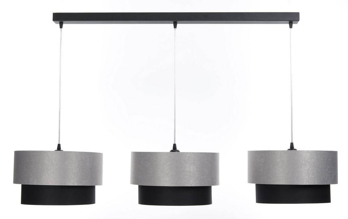HÄNGELEUCHTE Grau 30/88 cm - Schwarz, Kunststoff (30/2.6/88cm) - ONZENO