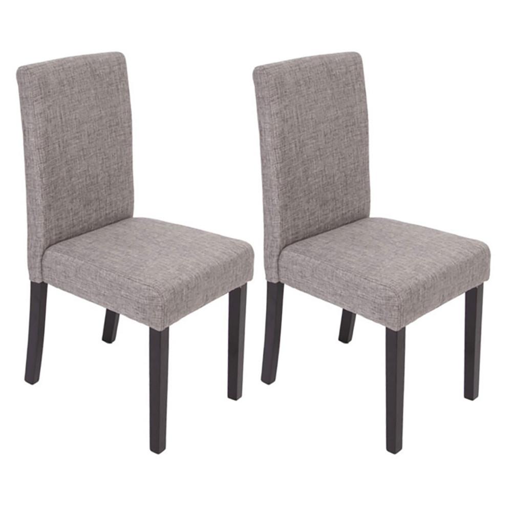 ESSZIMMERSTUHL Grau, Dunkelbraun 2er-Set - Dunkelbraun/Grau, Textil (43/90/56cm) - MCW