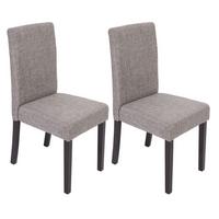 ESSZIMMERSTUHL Grau, Dunkelbraun 2er-Set - Dunkelbraun/Grau, Textil (43/90/56cm) - MCW