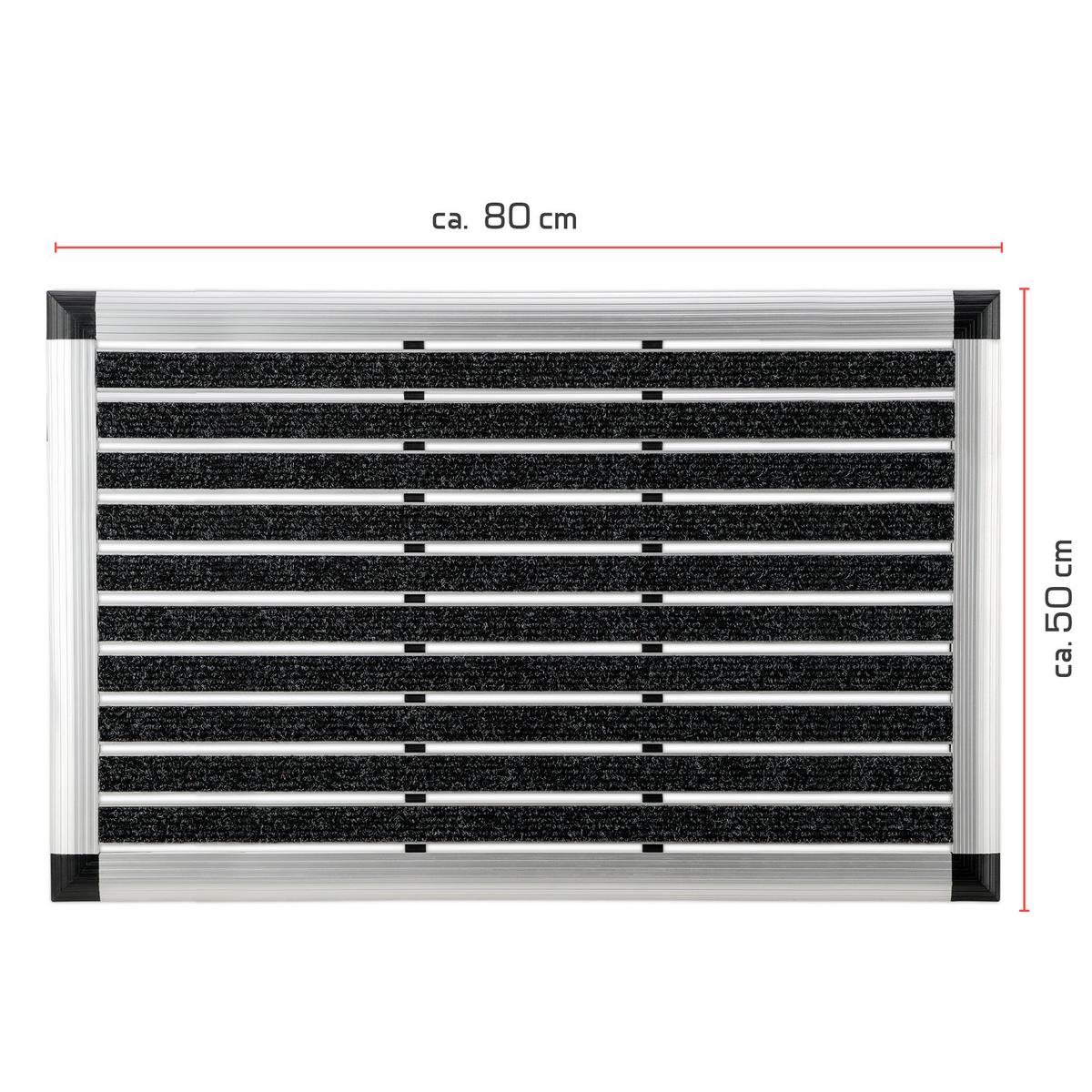 ALU-FUSSMATTE AluGant - Silberfarben, Metall (80/50cm) - BoMoe