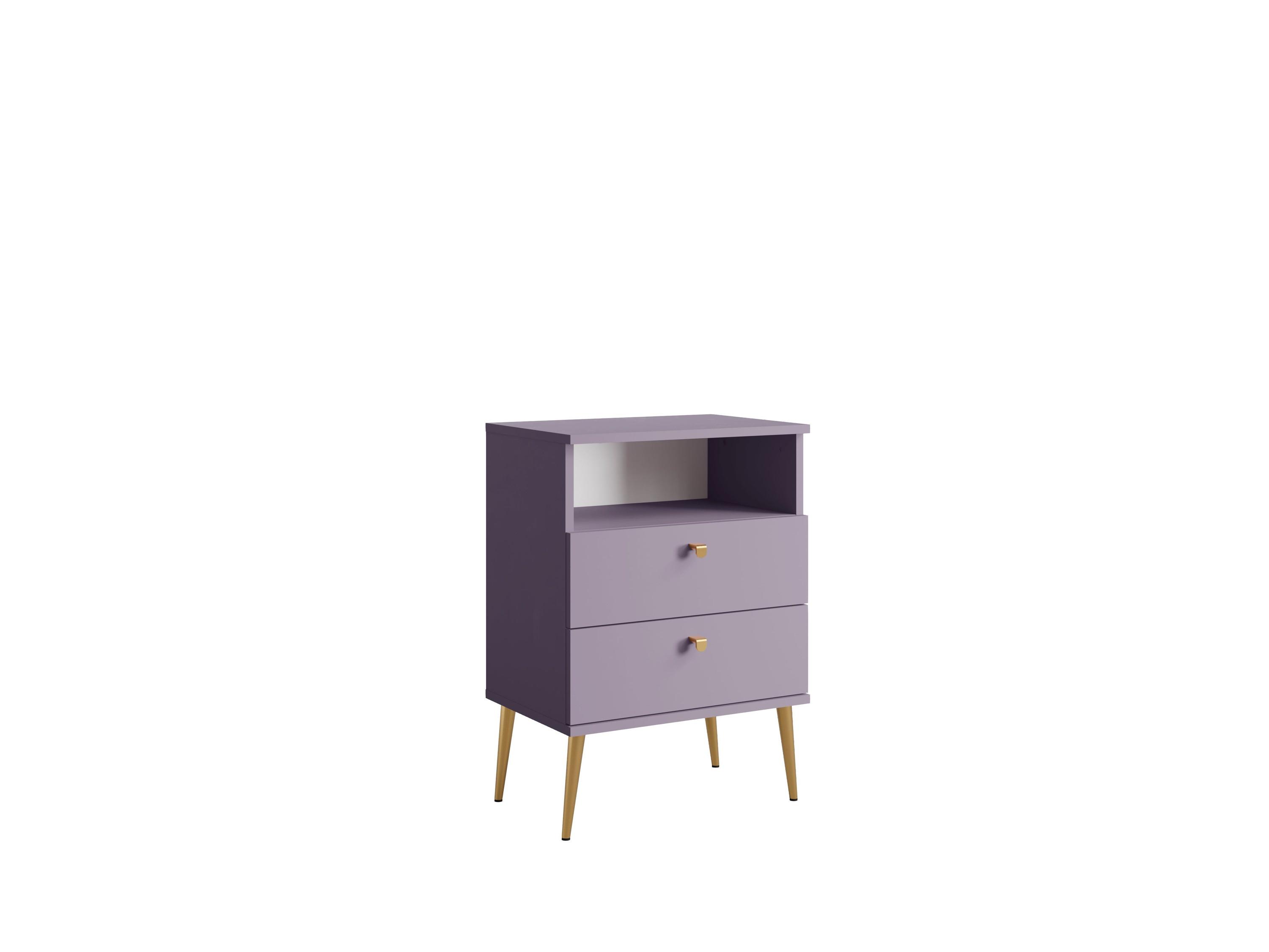 NACHTTISCH Pflaume 50/69,5/33,9 - Pflaume, Holzwerkstoff (50/70/34cm) - RAUMHIRSCH FURNITURE