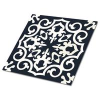FLIESENAUFKLEBER 9 Stück 30x30 cm selbstklebend Arabische Atmosphäre - Schwarz, Textil (30/1.6/30cm) - TULUP