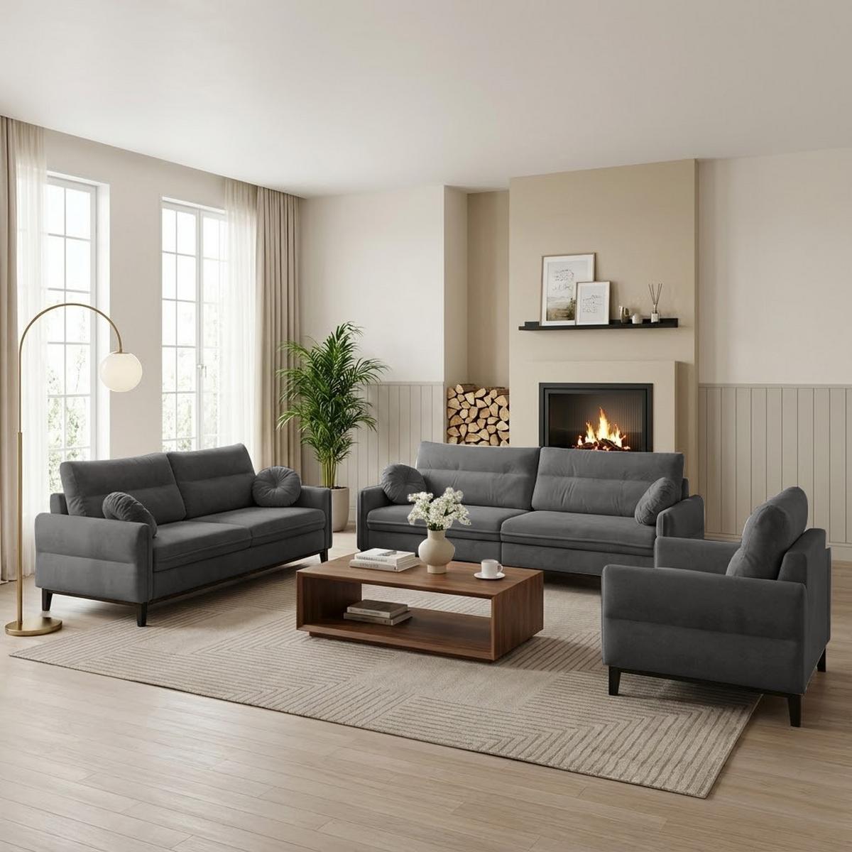 RELAXSESSEL Belweder Velours grau - Wengefarben/Grau, Holz/Textil (94/95/94cm) - Beautysofa