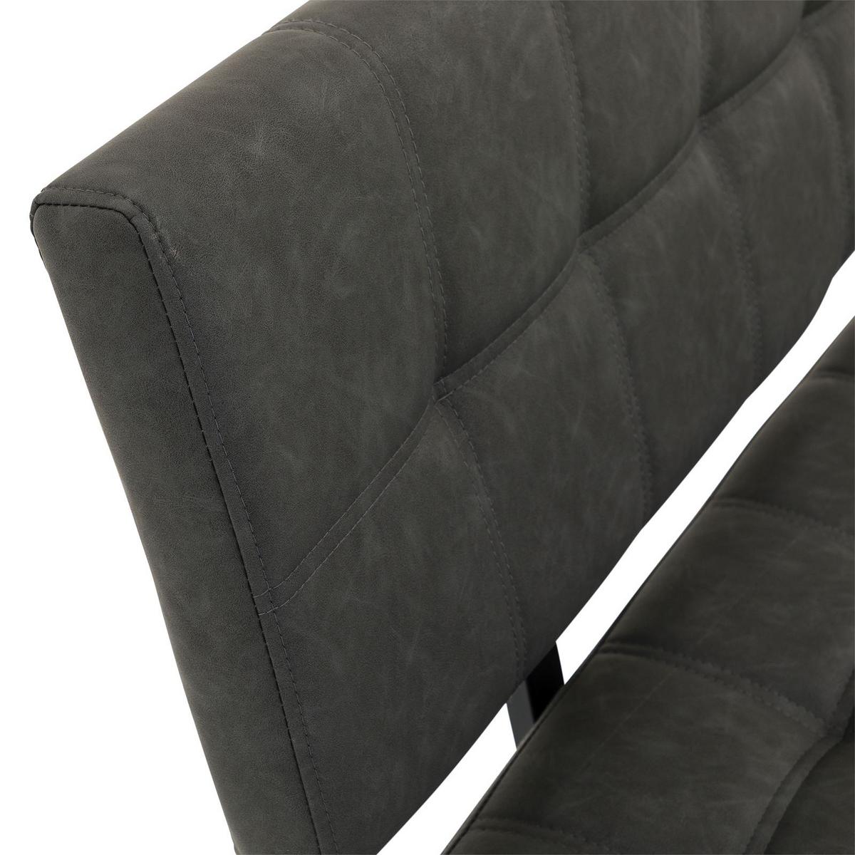 ESSZIMMERBANK KORSI schwarz - Schwarz, Textil/Metall (140/87/56cm) - IDIMEX
