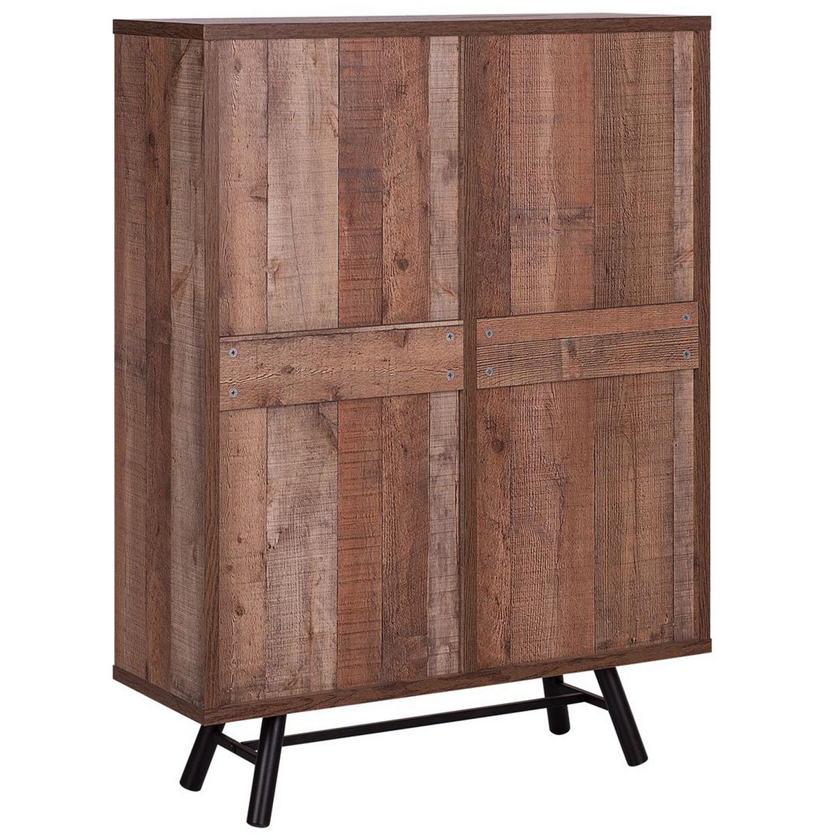 REGAL 4 Fächer Atlanta - Hellbraun, Holzwerkstoff (97/131/36cm) - Beliani