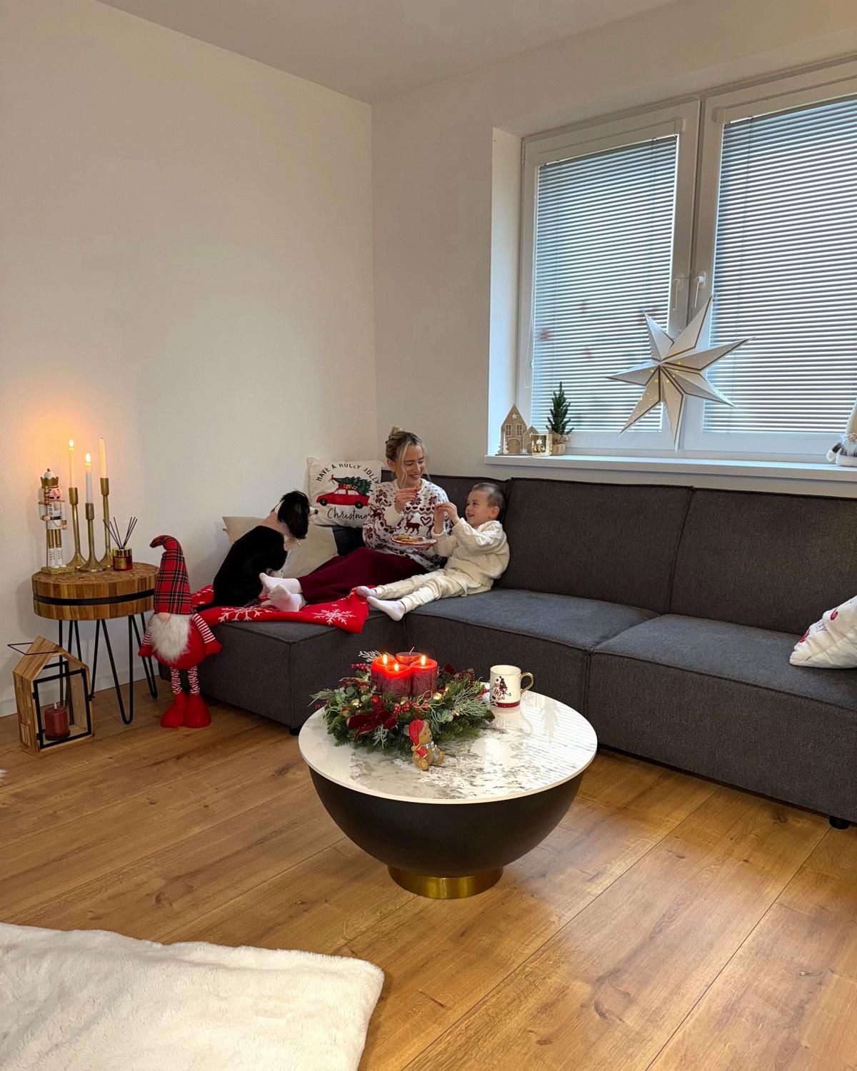 ECKSCHLAFSOFA 3-Sitzer Stoff Graphitgrau rechtsseitig Romedal Ii - Graphitfarben, Textil (290/173cm) - Beliani
