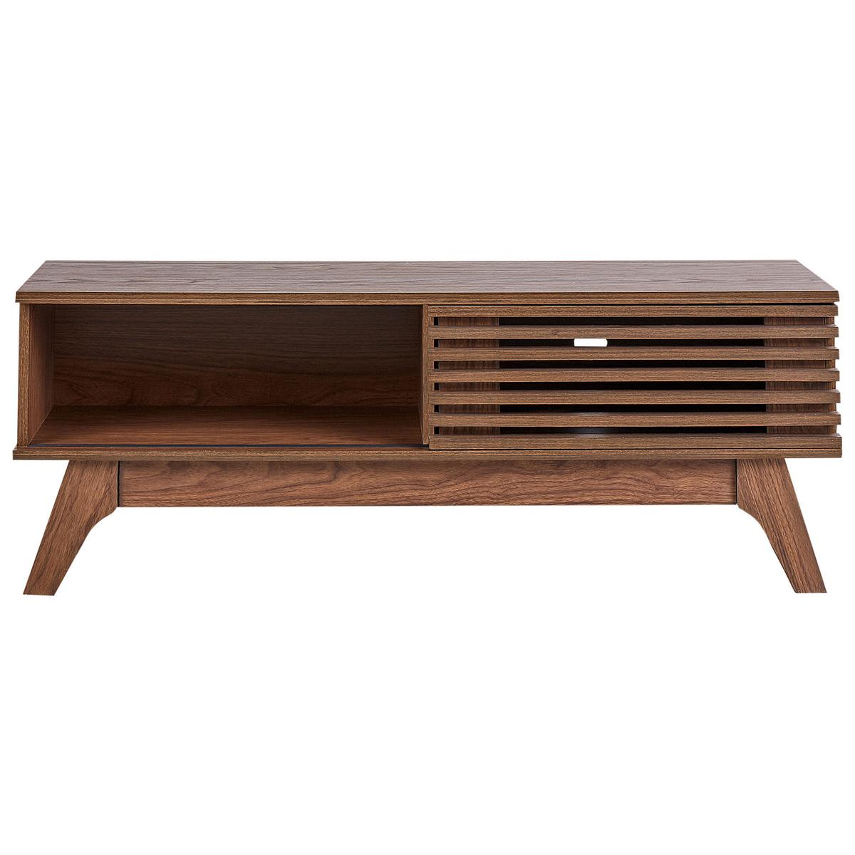 TV-MÖBEL Dunkelbraun Toledo - Dunkelbraun, Holzwerkstoff (117/44/35cm) - Beliani
