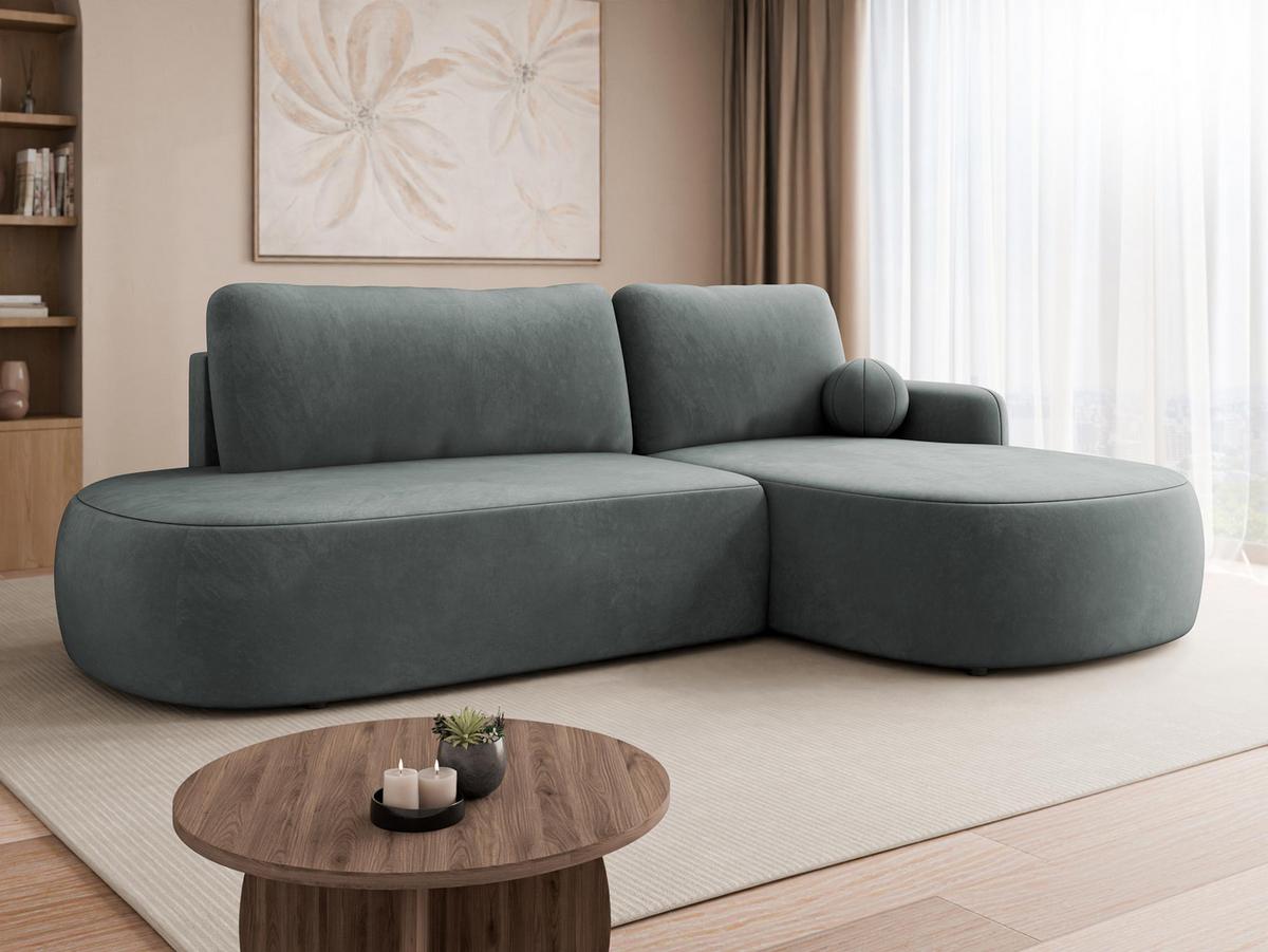 ECKSOFA Loridu O, Seite: Rechts - Graphitfarben/Schwarz, Holz/Kunststoff (274/174cm) - MIRJAN24