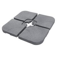 SCHIRMGEWICHT 4-teilig Grau-Steinoptik aus Kunststoff - Grau, Kunststoff (105/105cm) - ML-DESIGN