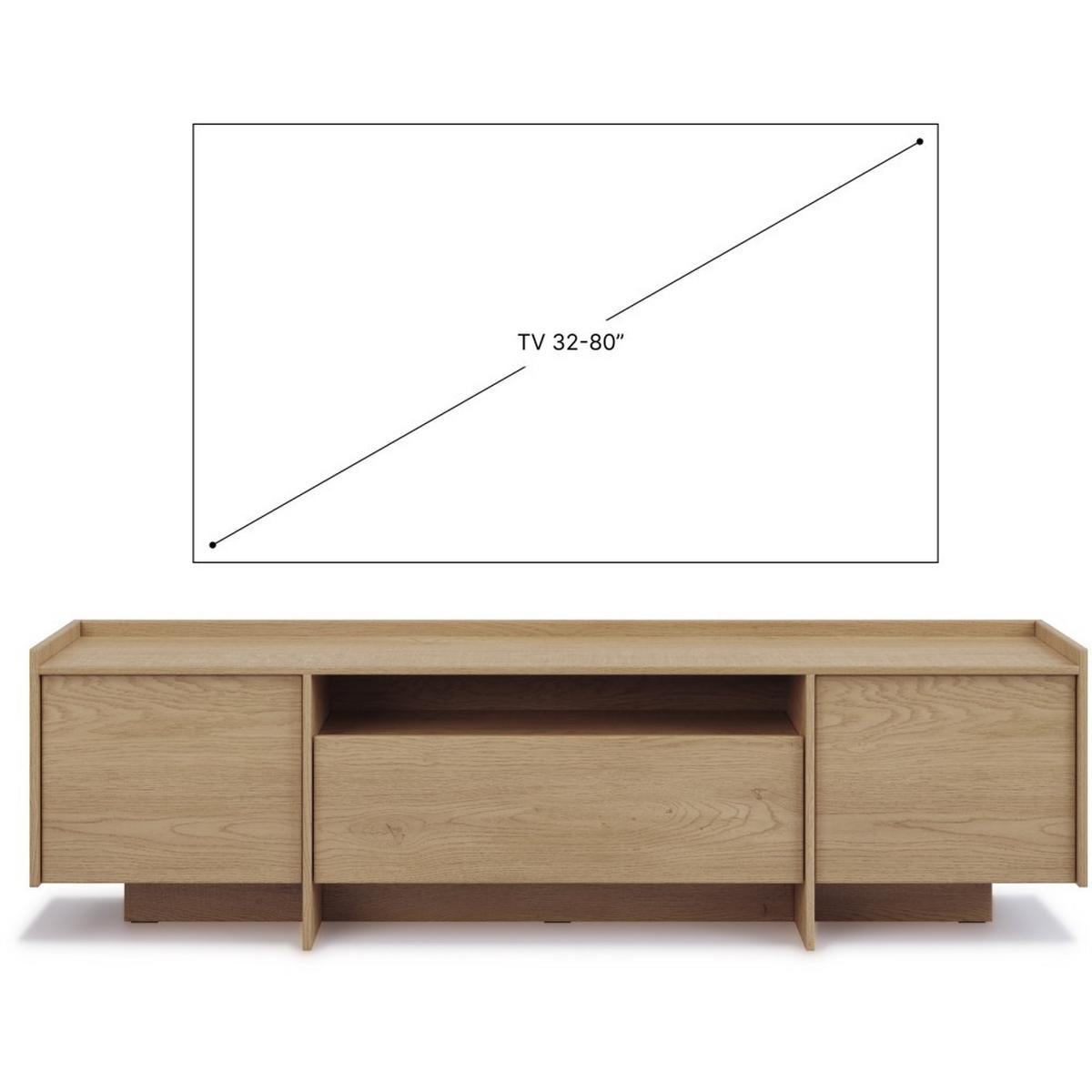 KOMMODE Juni + Lowboard im Japandi Stil, 200 cm, eiche Cremona - Eichefarben, Holzwerkstoff (200/90/38cm) - Beautysofa