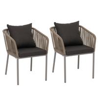 GARTENSTUHL grau, dunkelgrau - Dunkelgrau/Grau, Textil (55/75/55cm) - MCW