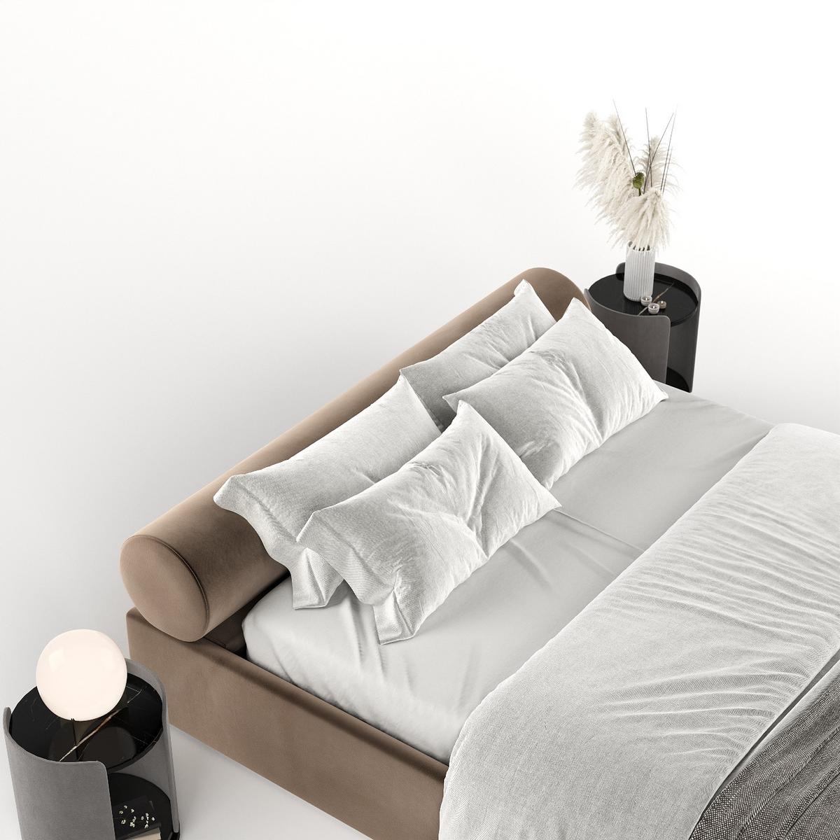 POLSTERBETT Solvo mit Stauraum 160/200 cm Braun im Paros Stoff - Schwarz/Naturfarben, Holz/Holzwerkstoff (160/200cm) - AltaBeds