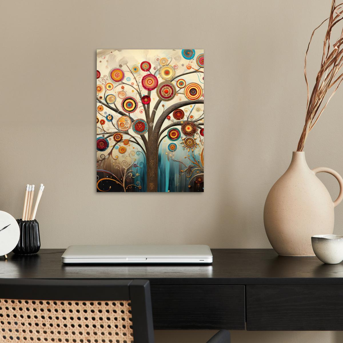 POSTER Baum - Baum des Lebens - Farbe Wandbilder 30x40 cm - Braun, Papier (30/40/0.1cm) - MuchoWow