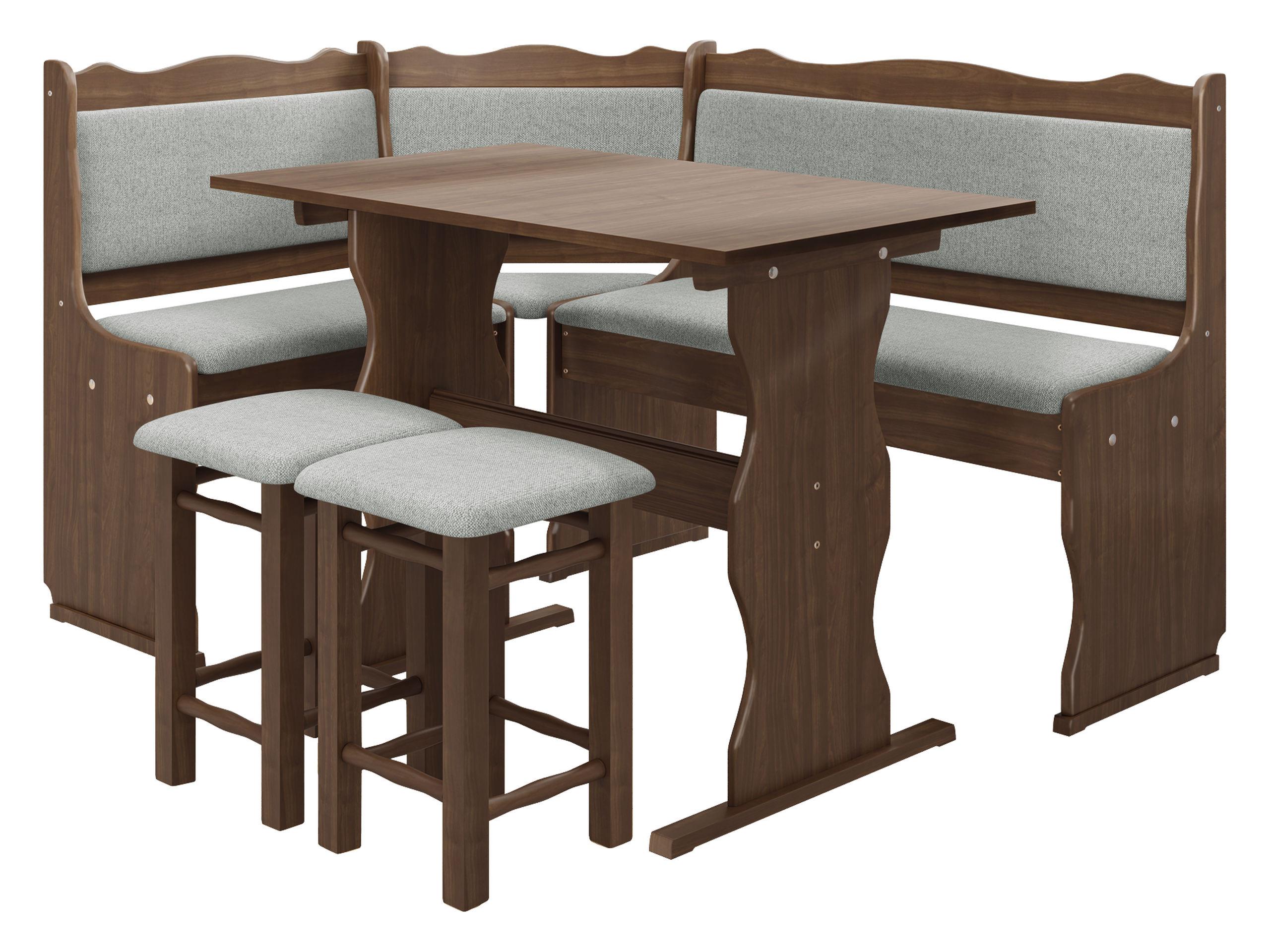 ECKBANKGRUPPE Mini - Hellbraun/Grau, Holz (145/87/105cm) - MIRJAN24