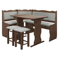 ECKBANKGRUPPE Mini - Hellbraun/Grau, Holz (145/87/105cm) - MIRJAN24