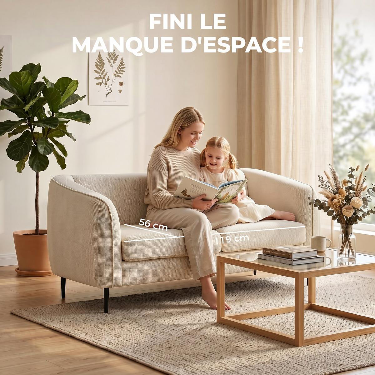 SOFA Krythan 160/76/72cm - Beige, Textil (76/72/160cm) - ZMH