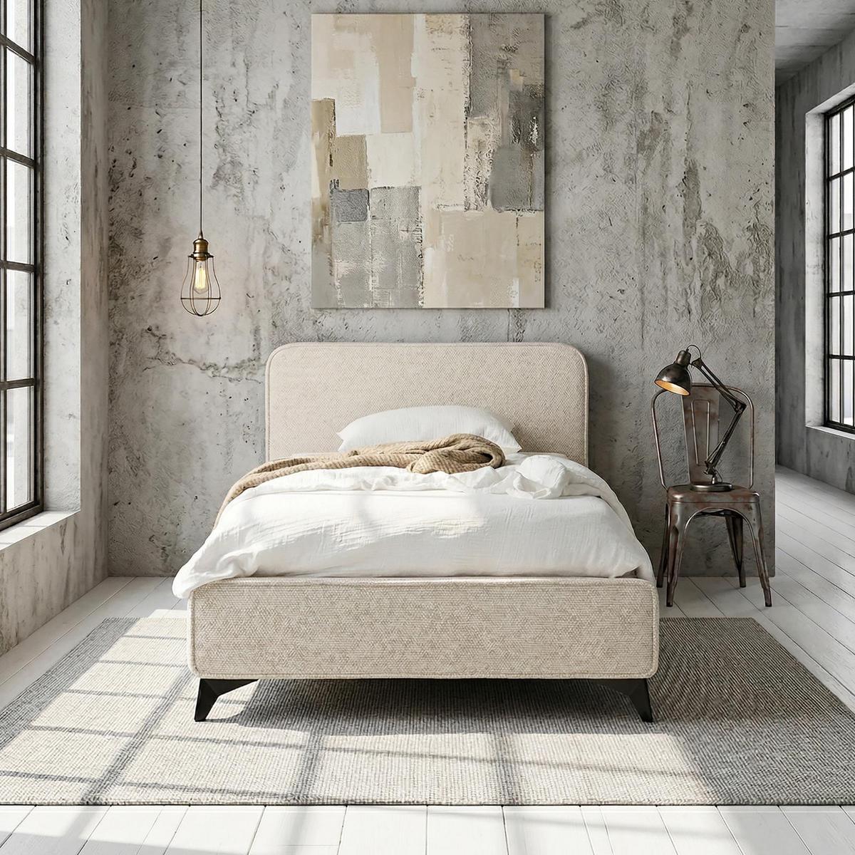 POLSTERBETT VIRETTA 90x200 cm weiß - Weiß, Textil (90/200cm) - IDIMEX