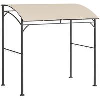 GRILLPAVILLON, Polyester, Beige+Schwarz - Beige, Metall (150/220/215cm) - Outsunny
