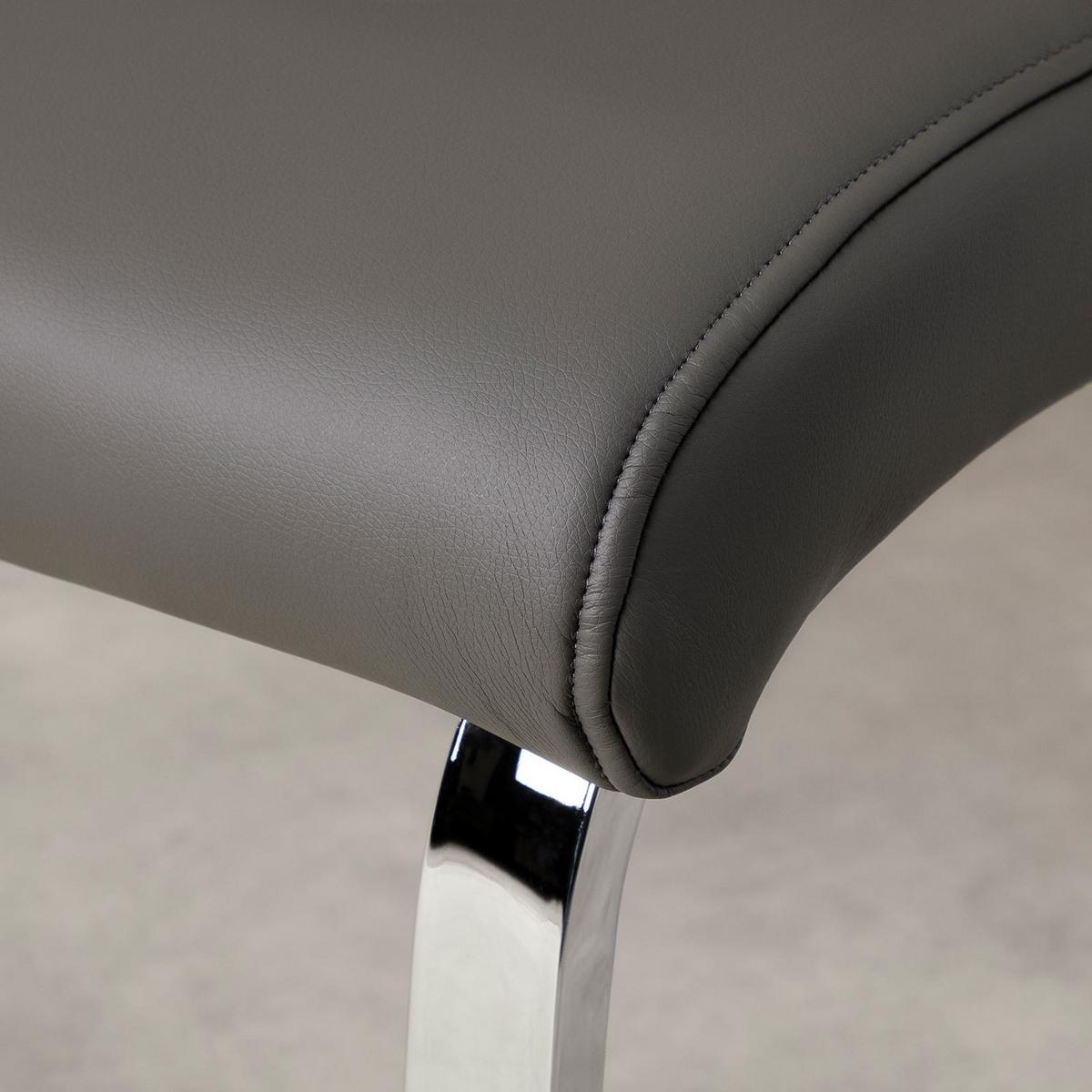ESSZIMMERBANK VILAS grau - Grau, Textil/Metall (135/87/56cm) - IDIMEX