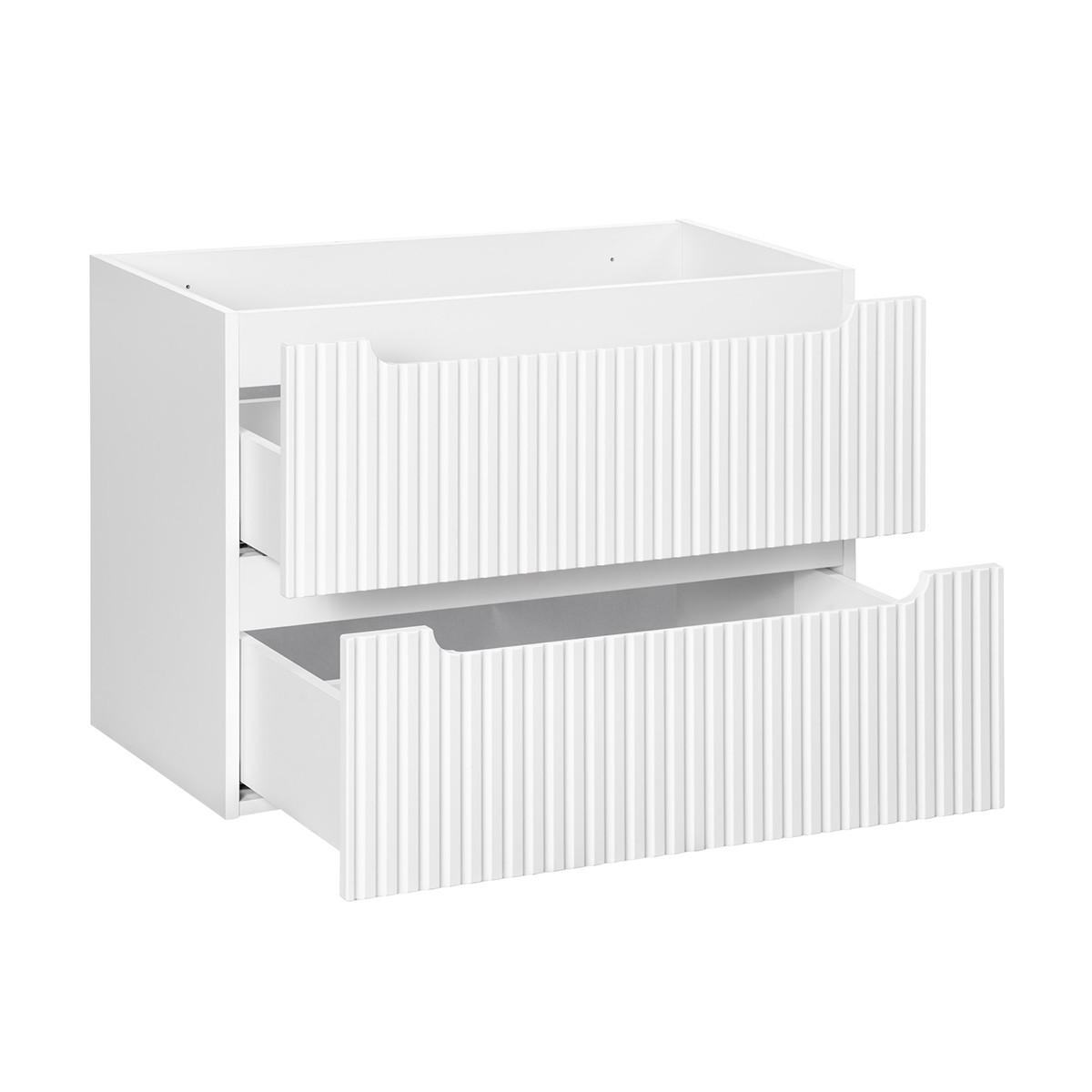 WASCHTISCHUNTERSCHRANK 80cm Riva Weiß - Weiß, Holzwerkstoff (80/57/40cm) - Petits-meubles