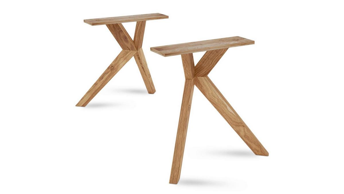 BAUMKANTENTISCH Dannie 1 220x78x100 Massivholztisch Wildeiche geölt - Wildeiche, Holz (220/78/100cm) - 58aufmkessel