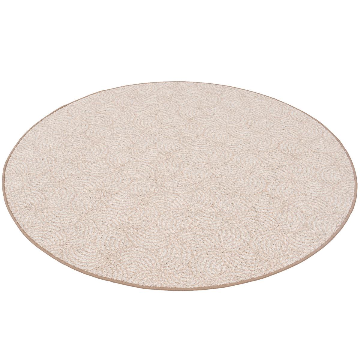 FEINSCHLINGE DESIGNER TEPPICH RUND CIRCLE - Beige, Textil (100/100cm) - Snapstyle