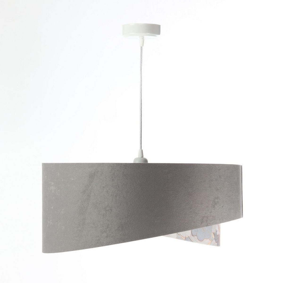 HÄNGELEUCHTE Grau 50/23 cm - Silberfarben, Kunststoff (50/1.3/23cm) - ONZENO