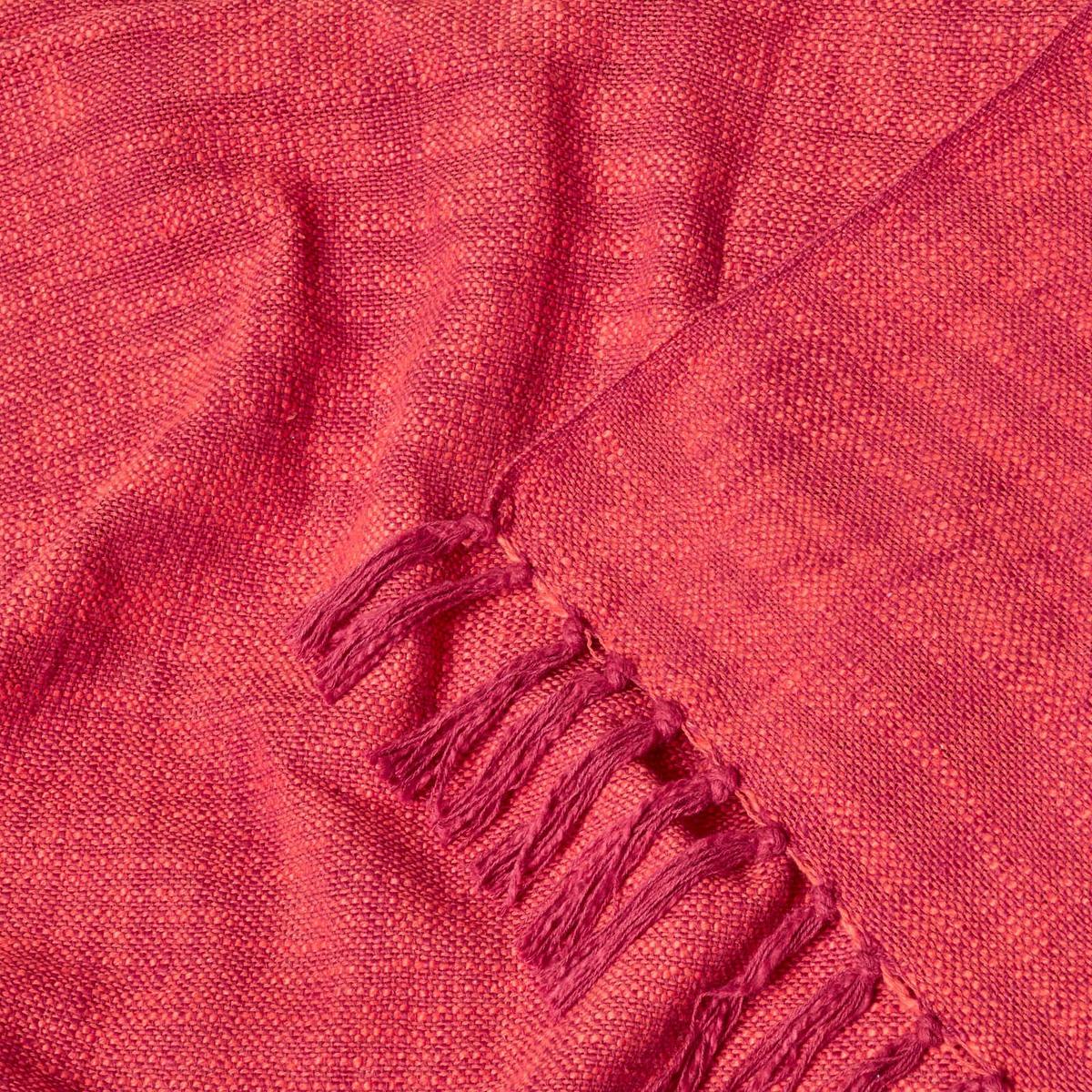 WOHNDECKE Nirvana Slub 255/360 cm, 100% Baumwolle - Orange, Textil (255/360cm) - Homescapes