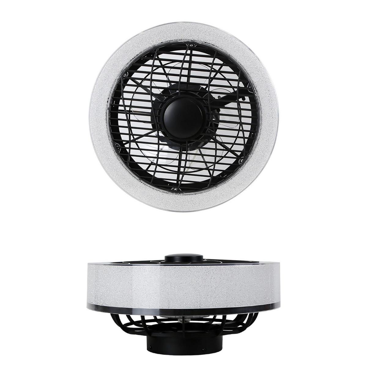 DECKENLEUCHTE mit Ventilator Hornhainbach 40.0/20.0/18.0 cm - Schwarz, Metall (40/20/18cm) - ZMH