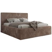 POLSTERBETT TILIANO CLASSIC 200/200 - Braun Cord - Pocket-Matratze - Braun, Textil (200/200cm) - MKS