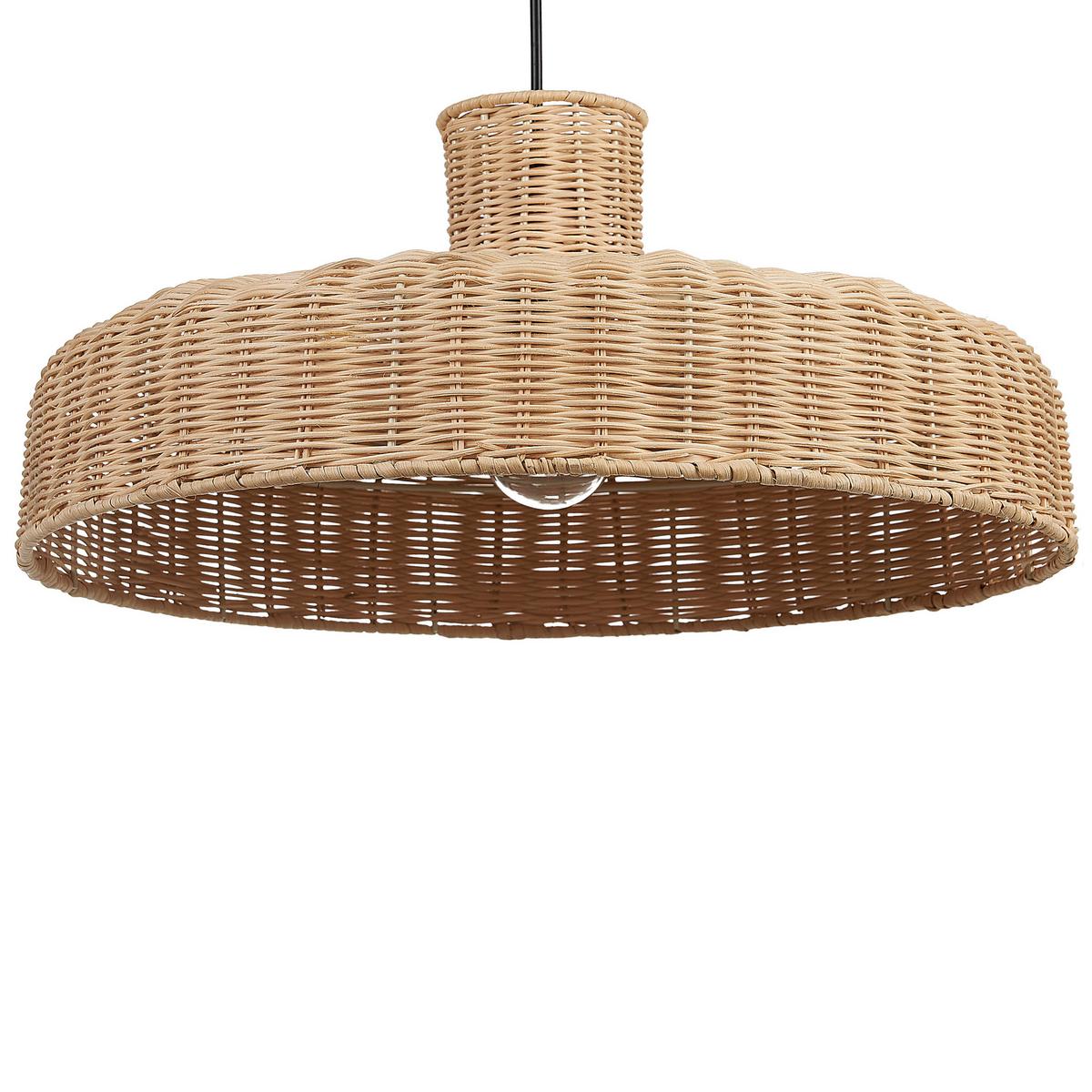 HÄNGELEUCHTE Tamarin 45/45/108 cm - Beige, Naturmaterialien (45/45/108cm) - Beliani