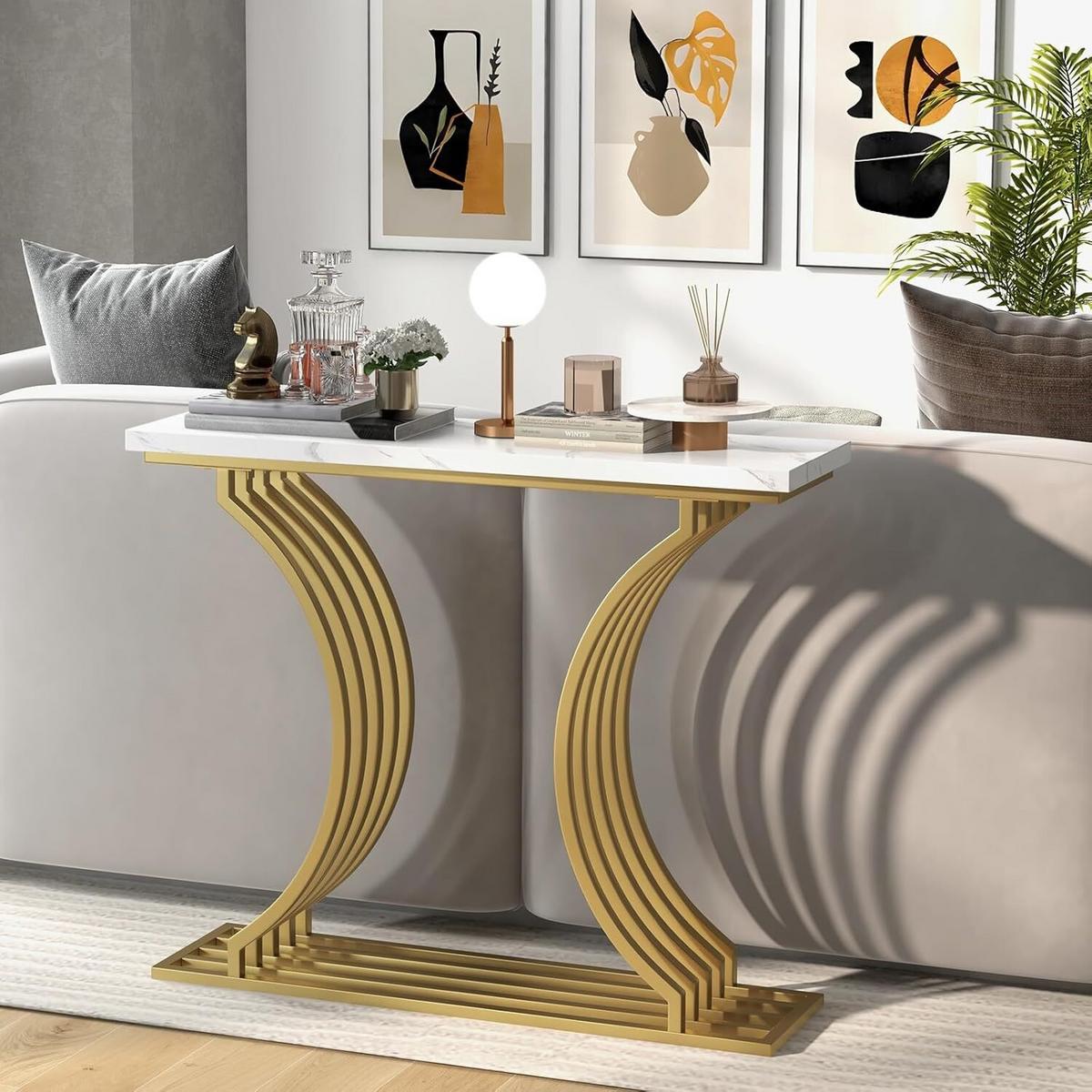 EINGANGSTISCH 80cm Weiß - Weiß, Holz (30/100/80cm) - COSTWAY