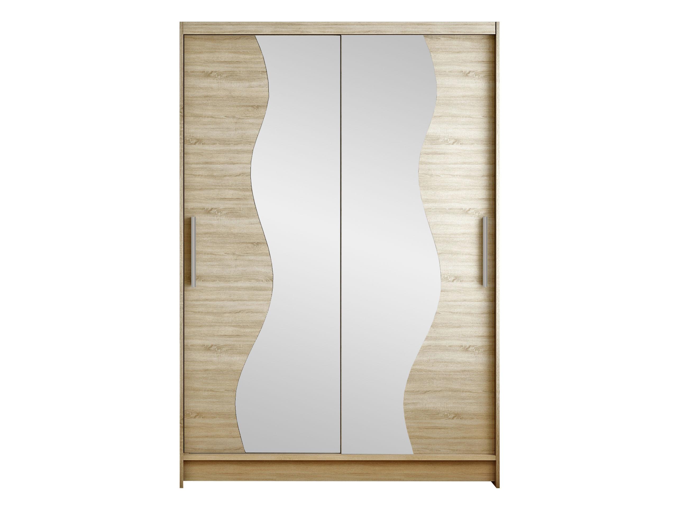 KLEIDERSCHRANK Miami S - Silberfarben/Sonoma Eiche, Holzwerkstoff/Kunststoff (120/200/58cm) - MIRJAN24