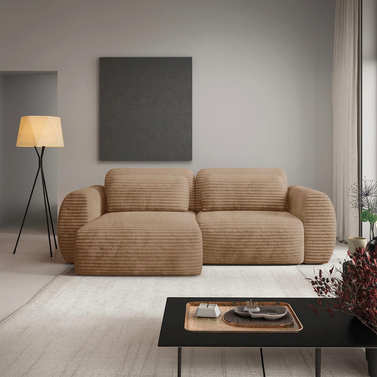 ECKSOFA Camilla 3 Sitzplätze Beige - Beige, Holz (270/165cm) - Petits-meubles