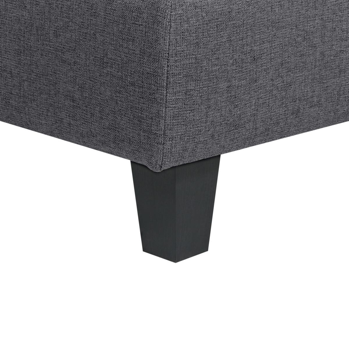 ECKFSOFA Modul 5-Sitzer rechtsseitig Dunkelgrau Stoff Unstad - Dunkelgrau/Grau, Textil (228/228cm) - Beliani