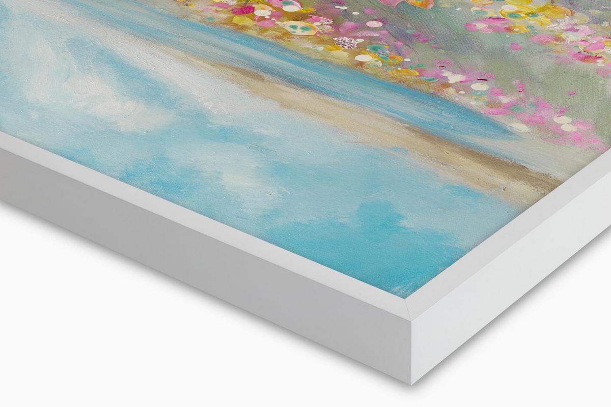 ÖLGEMÄLDE 60/60 cm - Blau/Pink, Holz/Textil (60/60cm) - KUNSTLOFT