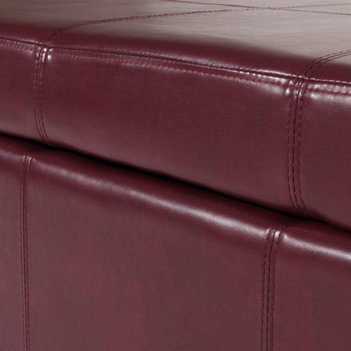 SITZBANK MIT AUFBEWAHRUNG XXL Rot - Rot, Textil (180/45/45cm) - MCW