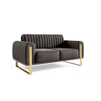 SOFA Valerie 2-sitzer - Schwarz, Holzwerkstoff/Textil (164/79/90cm) - Fun Möbel